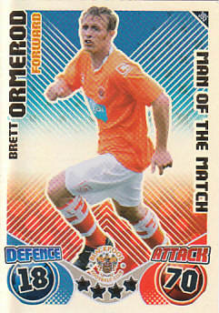 Brett Ormerod Blackpool 2010/11 Topps Match Attax Man of the Match #395